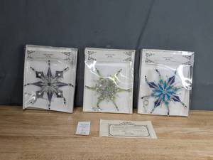 lot 230 image: Set of 3 Simply Snowflakes Beautiful & Unique Snowflake Ornaments  S