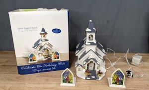 lot 219 image: Department 56, The Original Snow Village Silent Night Church S