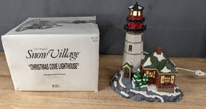lot 220 image: Department 56, The Original Snow Village Christmas Cove Lighthouse S