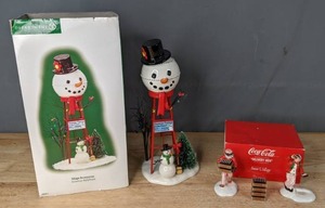 lot 222 image: Department 56 Snowman Festival Contest Accessory & Coca Cola Delivery Man S