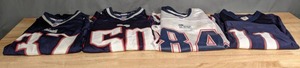 lot 65 image: Four (4) NFL New England Patriots Jerseys, Size Medium  H
