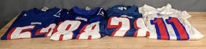 lot 64 image: Four (4) NFL New England Patriots Jerseys Sizes Medium, (2) Large, X-Large (Starter, Logo Athletic, Reebok) H