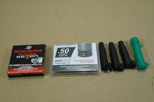 lot 41 image: Black Powder Components -Bullets, Primers and Cases