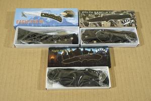 lot 70 image: 3 Frost Cultery Foldable Knives -Eagle Eye, Delta Ranger, Night Stalker
