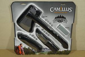 lot 71 image: Camillus Camp Pack with Knife, Hatchet, Saw and Sharpener
