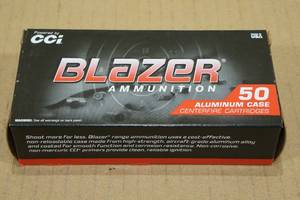 lot 101 image: 50 CCI Blazer 9mm Luger 115 Gr FMJ Aluminum Case Ammo