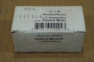 lot 110 image: 50 FNH 5.7 x 28mm 27 Gr HP Ammo