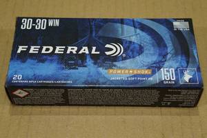 lot 113 image: 20 Federal Power Shok .30-30 Win 150 Gr JSP FN Ammo