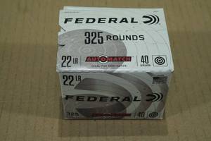 lot 117 image: 325 Federal Automatch .22 LR 40 Gr Solid Ammo