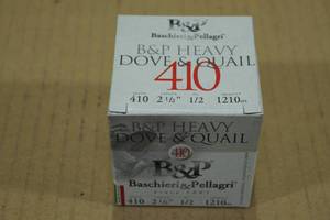 lot 122 image: 25 B&P Dove and Quail .410 Gauge 2-12 8 Shot Shotshells
