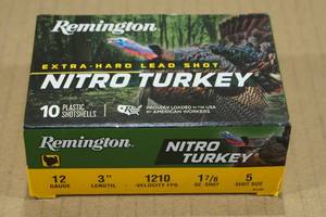 lot 129 image: 10 Remington Nitro Turkey 12 Gauge 3 5 Shot Shotshells