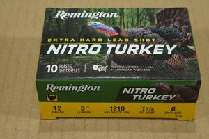 lot 130 image: 10 Remington Nitro Turkey 12 Gauge 3 6 Shot Shotshells