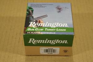lot 133 image: 25 Remington Gun Club 20 Gauge 2-34 9 Shot Shotshells