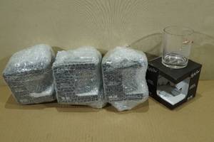 lot 140 image: Set of 4 Lucky Shot Etched 10oz Rocks Glasses with Embedded Bullet -We The People