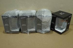 lot 143 image: Set of 4 Lucky Shot Etched 16oz Pint Glasses with Embedded Bullet -2nd Amendment
