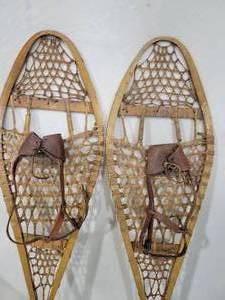 lot 2 image: Vintage Snow Shoes.