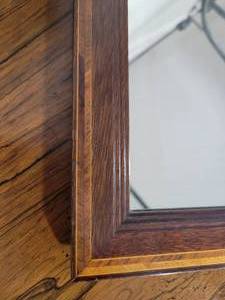 lot 14 image: Lot of 2 Antique Mirrors. Gold and Inlaid.