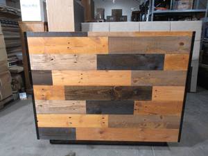 49.25x25.5x40.5 Reclaimed wood IslandBar ready for top.  Commercial Grade with draws and shelves.