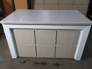 60x34x36 Commercial Rolling islandWork Bench.  Equipped with outlets and power box.  All on casters