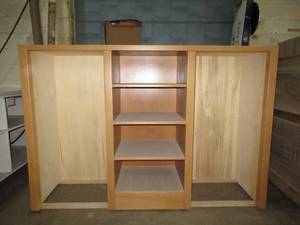72x22.5x48.75 Oak DisplayHutchCabinet