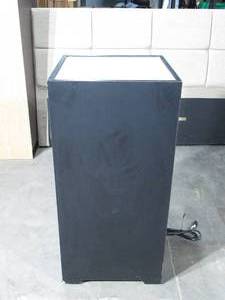 20x20x42.5 rolling photo display.  Lighted top for displaypictures