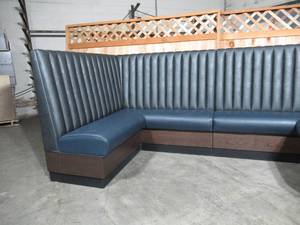 Amazing C Shaped corner Booth - 2 sections keep separate or together.  High Quality Custom built for Olive Garden.