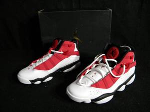 Jordan 6 Rings Shoes White and Black Size 9