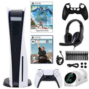 Brand New Sony PlayStation 5 Console Bundle with Horizon Forbidden West, Madden NFL 23 and Accessories Kit