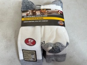 6 New Pairs of Dickies Performance Work Socks
