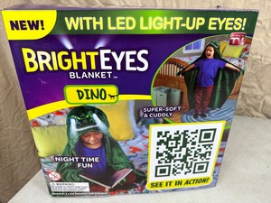 Bright Eyes Dino Blanket with LED Lights