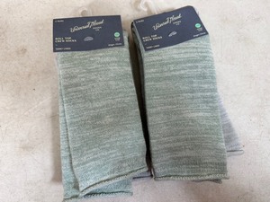 4 New Pairs of Terry Lined Roll Top Crew Socks