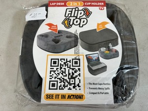 New Flip Top Lap Desk  Cup Holder