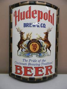 lot 3 image: VINTAGE - RARE - Hudepohl Brewing Co. Beer Sign 16 By 24 By 5 Deep - NICE - FANTASTIC PIECE - SEE PICTURES