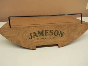 lot 30 image: SET OF 3 JAMESON IRISH WHISKEY WOOD DISPLAY SHELVES - NICE - COOL SET - APPROX 16WIDE 11DEEP - SEE PICTURES
