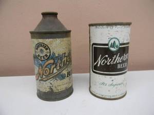 lot 31 image: VINTAGE NORTHERN BEER CAN SET - CONE TOP & FLAT TOP - AWESOME SET - SEE PICTURES