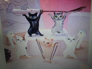 5- Sets-5pcs Cat Airpod PenHolder ...