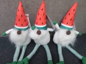 3 Watermelon Summer Gnomes...