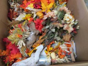 Large Box of Faux Fall Flowers...