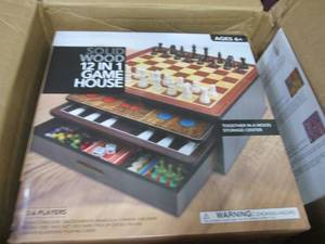 12-in-1 Game House Tray and Playing...