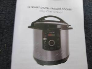 MegaChef 12-Qt. Steel Digital Press...