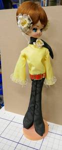 lot 7 image: Vintage 20 inch tall big eyed doll made in Japan