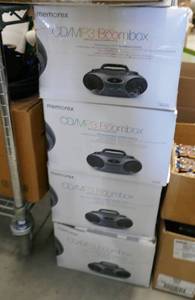 lot 22 image: FOUR CDCassetteRadio Boomboxes