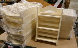 lot 36 image: 12 New Knickknack shelves - about 16 in tall 10 wide