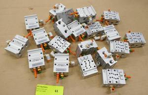 lot 61 image: Lot of New SMC pneumatic manifold blocks