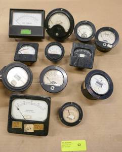 lot 62 image: Lot of vintage meters