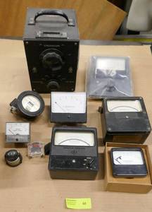 lot 63 image: Lot of vintage meters and Stroboscope