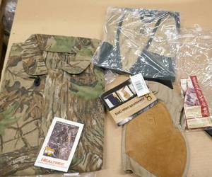lot 153 image: New hunter lot- recoil shoulder pad, vest(lg) and bugmosquito jacket(xl)