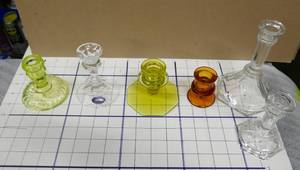 lot 165 image: Group of 6 vintage Candle holders