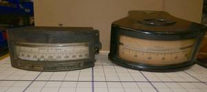 lot 177 image: 2 large antique gauges, each 7 inches across