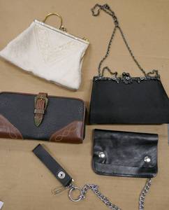 lot 179 image: purses, wallet and biker chain wallet